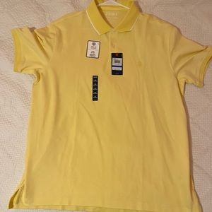 Yellow polo shirt